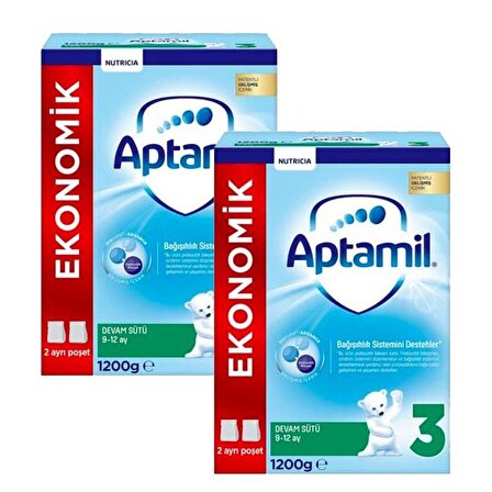 Aptamil 3 Devam Sütü Yeni Formül 1200 gr x 2 Adet