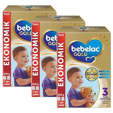 Bebelac Gold 3 Çocuk Devam Sütü 3 x 800 1 Yaş 
