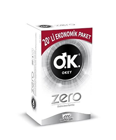  Okey Zero Ekstra İnce Formlu Prezervatif 20 Adet