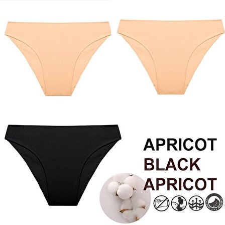 Kadın Günlük Bikini Külot 3 ADET Hijyenik Premium Paketinde Penye Esnek Kumaş