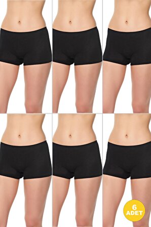 Basic Dikişsiz Seamless Kadın Boxer Külot 6'lı Paket