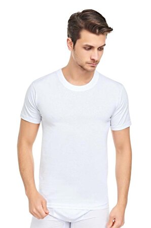 Erkek Slim Fit Sıfır Yaka Fanila T-Shirt 2'li Paket