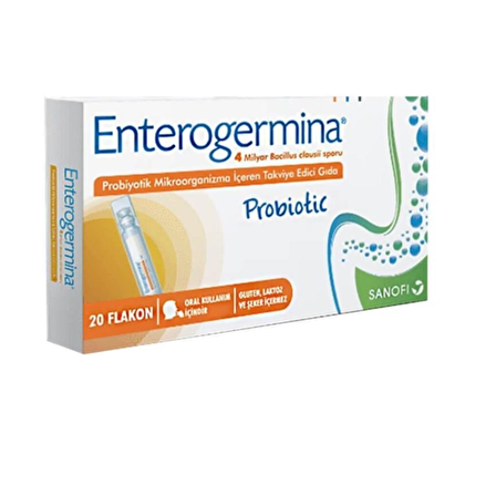 Enterogermina Probiyotik Takviye Edici Gıda Yetişkin 5 MLx20 Flakon