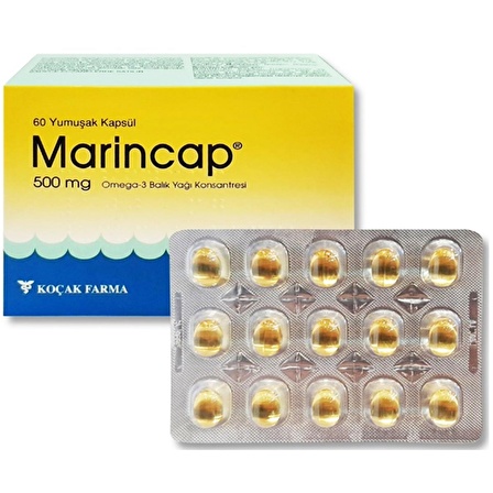 Marincap Omega 3 500 mg 60 Kapsül Balık Yağı