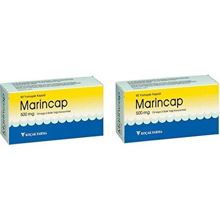 Marincap 500 Mg Omega 3 Balık Yağı 60 Kapsül 2 Adet