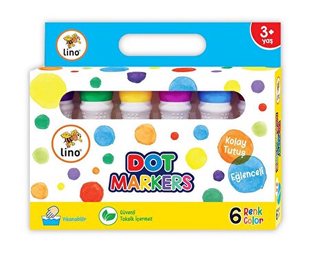 Dot Markers 6’lı Yıkanabilir Kalem