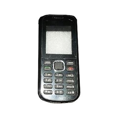 Nokia C1-02 ile Uyumlu B Kalite Kapak Siyah