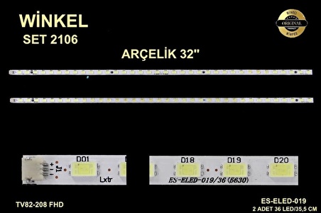 Arçelik Beko slim Led Bar 32 inç 2x35,5cm 36 Ledli Tv Led Bar 284346-GG1