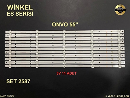 Onvo Tv LED BAR 55 inç 11li takım 11x56,5cm 5 mercek 284436-M12