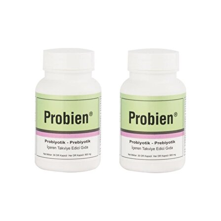 Probien Bağışıklık Güçlendirici Probiyotik Prebiyotik 30 Kapsül 2 Adet