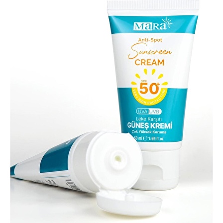 Mara Spf 50+ Leke Karşıtı Yüz Güneş Kremi Tüm Cilt Tipleri Için 50 ml