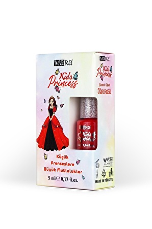 Mara Kids Princess Çocuk Oje Su Bazlı 5Ml-Kırmızı