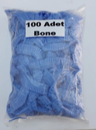100 lü mavi tela tek kullanımlık bone