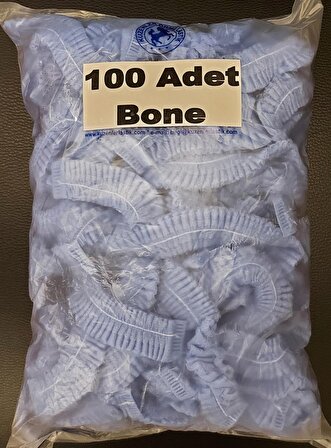 100 lü mavi tela tek kullanımlık bone