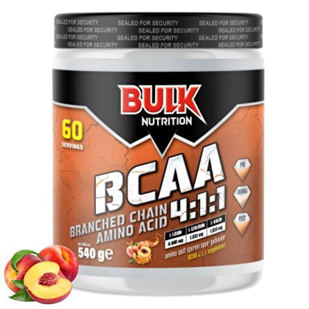 Bulk Nutrition BCAA540 gr 60 Servis Şeftali Aromalı