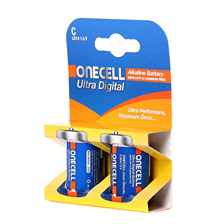 Onecell Ultra Dijital Alkalin C Boy Pil 2li