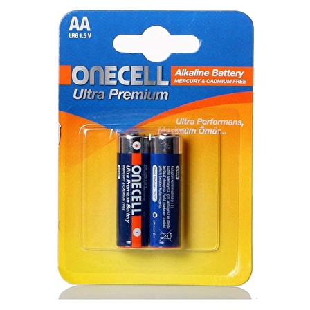 Onecell Ultra Premium Alkalin AA Boy Pil 2li