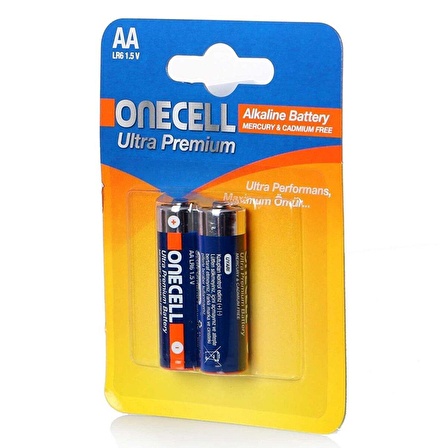 Onecell Ultra Premium Alkalin AA Boy Pil 2li