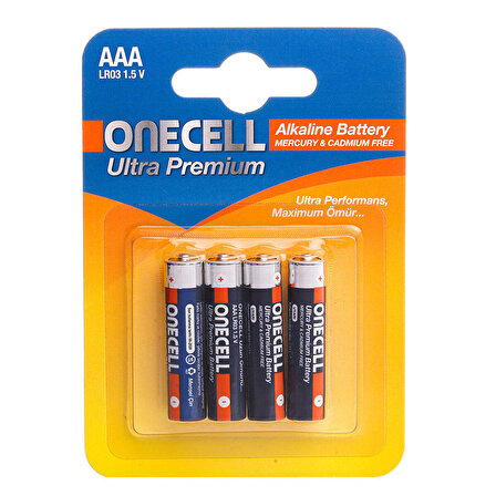 Onecell Ultra Premium Alkalin AAA Boy Pil 4lü