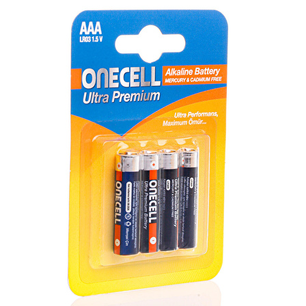 Onecell Ultra Premium Alkalin AAA Boy Pil 4lü