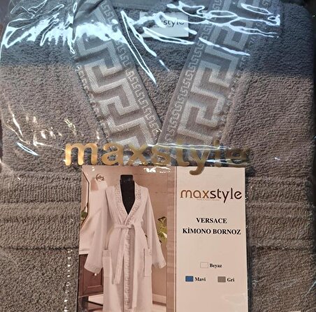 Maxstyle Erkek Bornoz Versace Kimono S/M KoyuGri