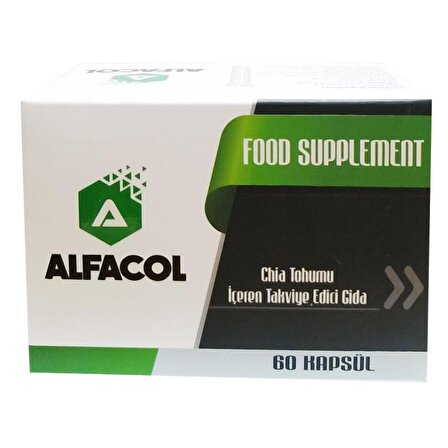 Alfacol Chia Tohumlu 60 Kapsül - Food Supplement Takviye Edici