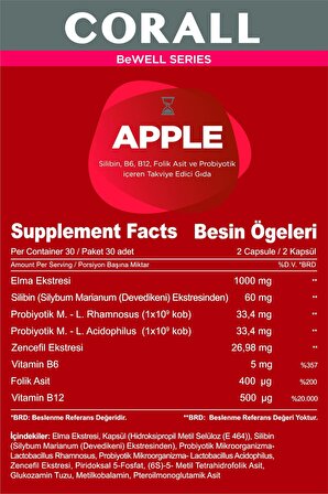 Apple (elma Ekstresi, Silibin, B6, B12 Ve Probiyotik)