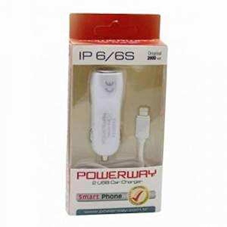 Powerway Usb Araç Şarj +Kablosu 2 Usb Çıkışlı