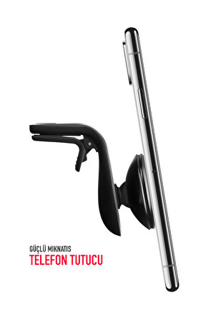 TT25 Araç İçi Mıknatıslı Vantuslu Telefon Tutucu
