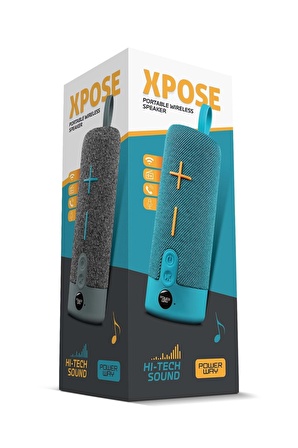 Xpose Hoparlör Kablosuz Bluetooth Speaker Ses Bombası Radyo Aux Sd Kart Usb Çoklu Bağlantı Siyah