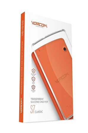 Vorcom S7 Tablet İçin Şeffaf Kılıf