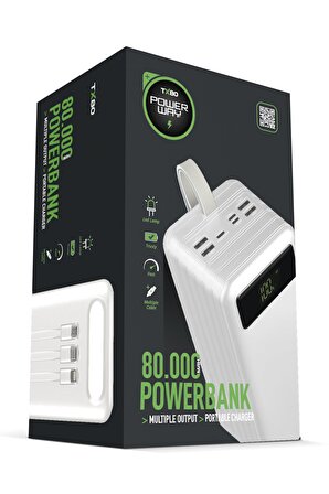 Powerway TX80 80000 mAh Hızlı Şarj Powerbank