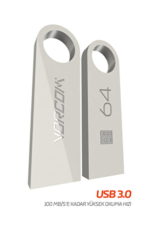 Vorcom 64 GB Usb Flash Bellek (Yüksek Hızlı) Metal Usb 3.0 Data Traveler Okuma Hızı Up to 100 MB/s