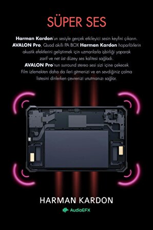 Vorcom Avalon 256 GB Hafıza 8 GB Ram 10.36 Inc 2.4K 22.000 mAh Pil Harman Kardon Profesyonel Oyuncu Tableti