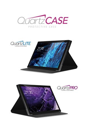 QuartzPro QuartzLite Tablet Kılıfı Katlanabilir Standlı 360 Ön Arka Tam Koruma