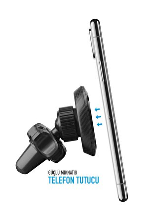 TT27 Araç İçi Mıknatıslı Premium Telefon Tutucu Havalandırma Izgarası Uyumlu