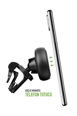TT29 Araç İçi Mıknatıslı Premium Telefon Tutucu Havalandırma Izgarası Uyumlu