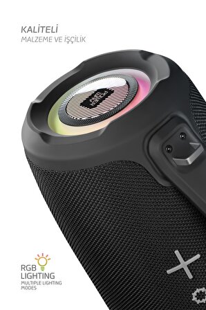 Powerway Bigbox 40W Güç Çift Bass Usb Hafıza Kartı Aux Fm Led Işıklı Bluetooth Hoparlör Hi-Fi