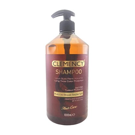 Clemency Kuru ve Boyalı Saçlar için Tuzsuz Şampuan 1000ml