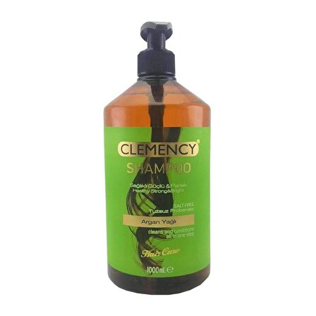 Clemency Şampuan 1000ml Tuzsuz Argan Yağlı