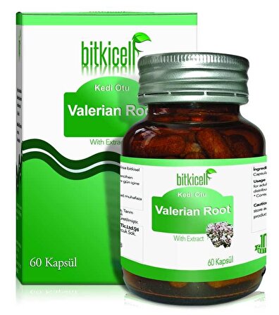 Bitkicell Valerian Root Kedi Otu Kediotu Extract Kapsülü 750mgx60Kapsül