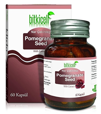 Bitkicell Nar Çekirdeği Ekstrakt Kapsülü 750mg 60 Kapsül