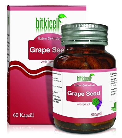 Bitkicell Grape Seed Siyah Üzüm Çekirdeği Ekstrakt Kapsülü 750mg