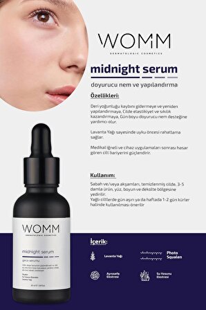 Womm Gece Bakım Serumu - Doyurucu Nem ve Yapılandırma - 30 ml