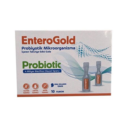 Enterogold Yetişkin Probiotic 4 Milyar 10 Flakon
