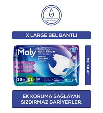 MOLY HASTA BEZİ BELBANTLI XLARGE 30 LU