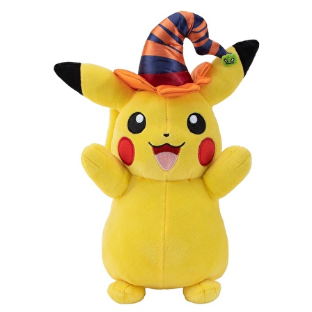 Pokemon Peluş Figür 20cm Halloween Seri - Pikachu Şapkalı