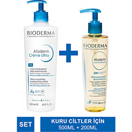 Bioderma - Atoderm Cream Ultra 500 ml + Shower Oil 200 ml - Özel Fiyat