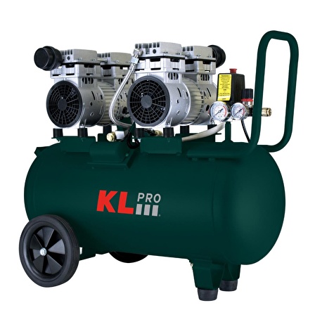 Klpro KLK50S2 8 Bar 50Lt 2Hp Sessiz Hava Kompresörü Çift Motor