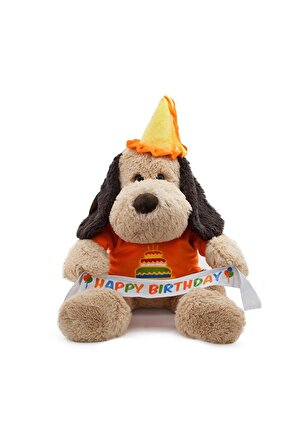 Neco Peluş Oturan Happy Birthday Köpek 55 cm